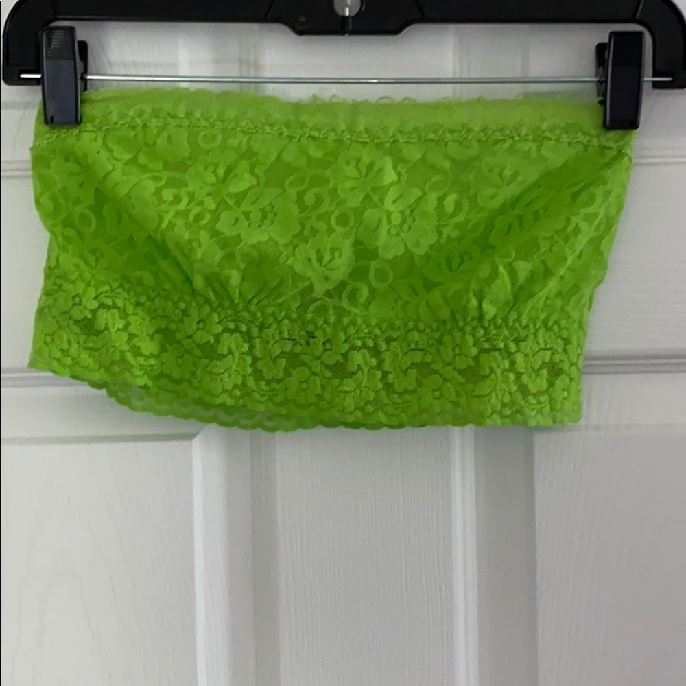 Lace neon green bralette